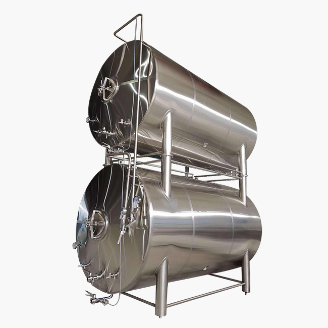 60BBL HORIZONTAL STACKED BRIGHT BEER SERVING TANK FULLY ISOLATED